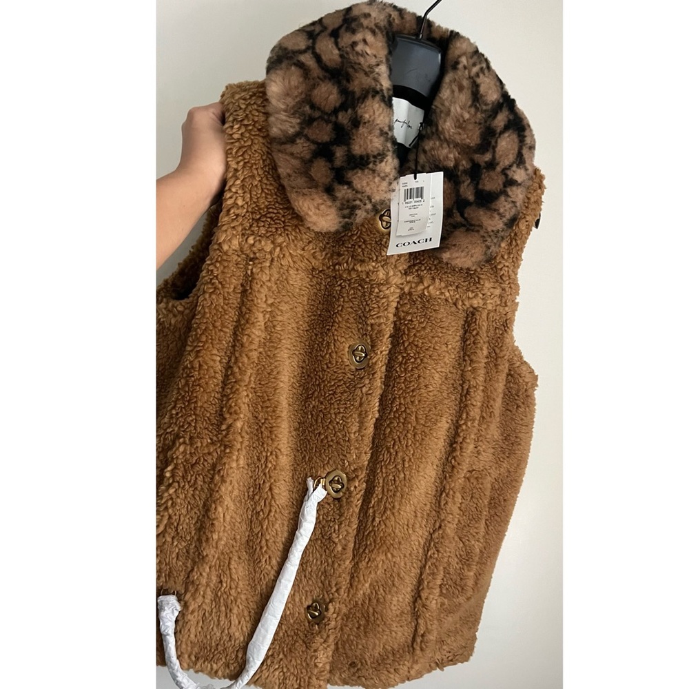 Coach X Jennifer Lopez Sherpa Signature Vest
